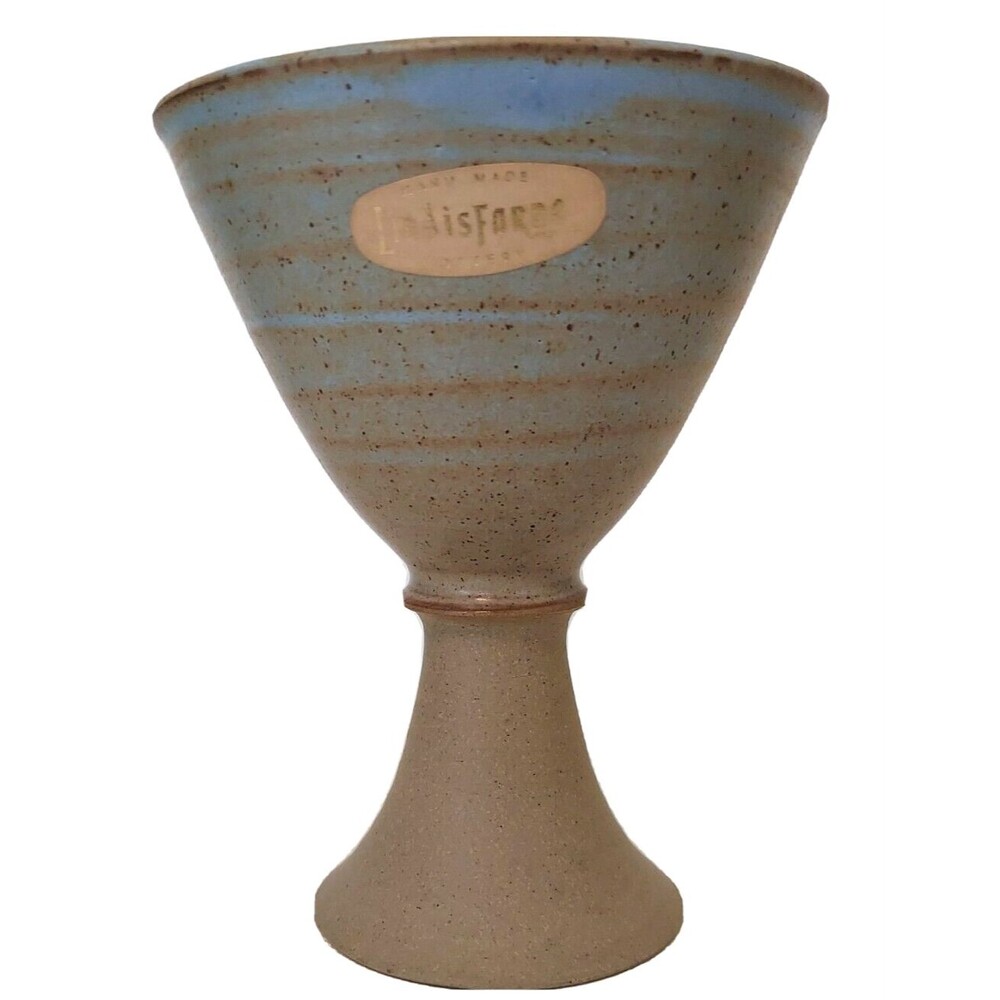 Lindisfarne Holy Island Studio Pottery Wine Goblet Chalice